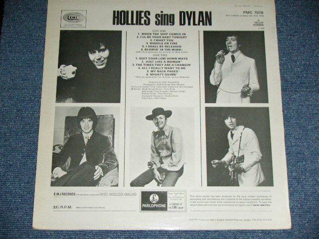 画像: THE HOLLIES - HOLLIES SING DYLAN ( Ex++/MINT- )  / 1969 UK ORIGINAL "YELLOW PARLOPHONE" MONO Used  LP 