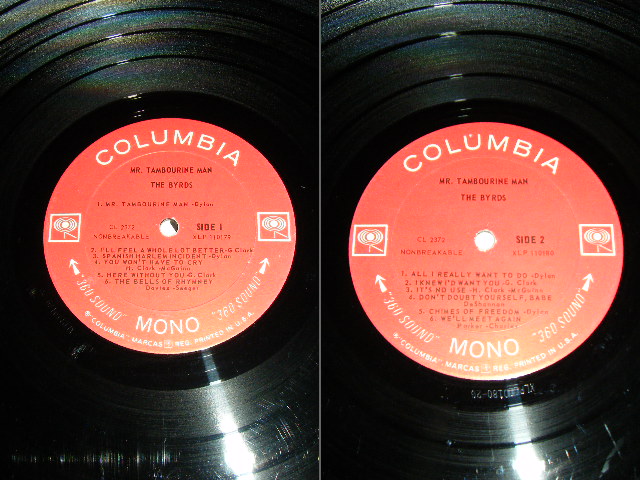 画像: THE BYRDS - MR.TAMBOURINE MAN ( VG++/Ex )/ 1966 ORIGINAL 2nd Press  360 SOUND Label MONO LP