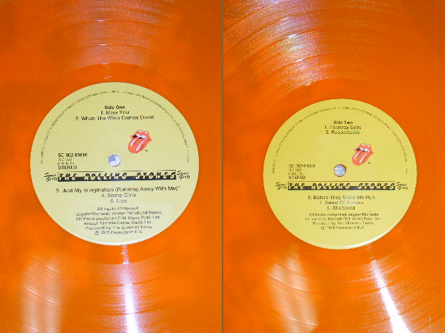 画像: ROLLING STONES - SOME GIRLS ( ORANGE WAX Vinyl : MATRIX NUMBER  A: CUN-39108  A-5 U /CUN-39108 B 5 U )  / HOLLAND ONLY ORANGE WAX Vinyl Limited Used LP
