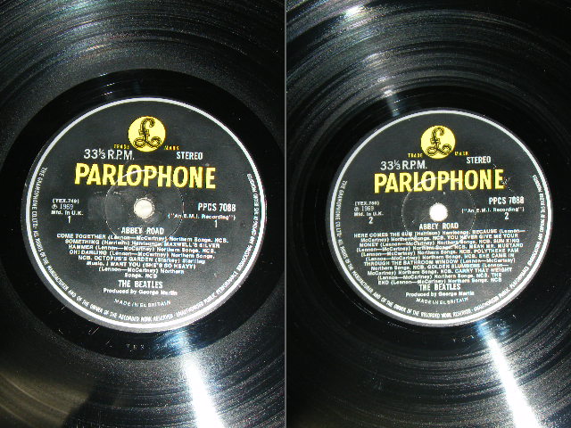 画像: THE BEATLES - ABBEY ROAD (MATRIX # A) YEX 749-2 7 LP B) YEX 750-1 1 MT) (Ex+++/Ex++) / 1969 UK EXPORT "GRAMOPHONE Credit Label" 1st Press "Yellow Parlophone" STEREO LP