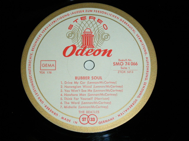 画像: BEATLES - RUBBER SOUL ( Ex++/Ex+++ )  / 1965 GERMAN ORIGINAL EXPORT STEREO LP beautiful Record 