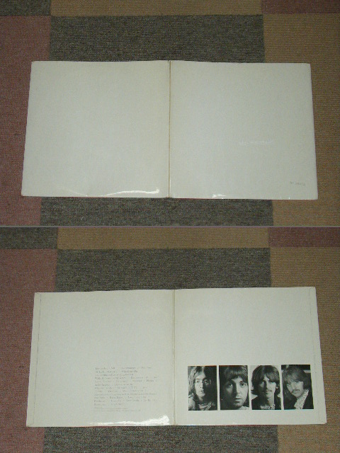 画像:  BEATLES  - THE BEATLES ( WHITE ALBUM : EXPORT "YELLOW PARLOPHONE Label" Ex++/Ex+++ : No.0384255) / 1968 UK ORIGINAL TOP OPEN  Used STEREO 2 LP ALL Insetrs ( 4 x Pics & 1 x Poster )  
