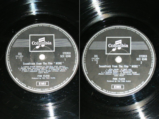 画像: PINK FLOYD - Soundtrack From The Film "MORE"  ( VG/Ex+ :  Mtrix Number 1G/1G ) / 1969 UK ORIGINAL 1st Press  One EMI Label & FLIP Back Jacket & GREEN BACK Cover Used LP 