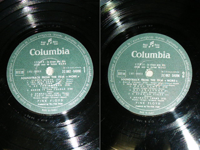 画像: PINK FLOYD - MORE ( Mtrix Number A 21 B / B 21D ) / 1969 FRANCE ORIGINAL 1st PRESS GREEN LABEL Used LP 