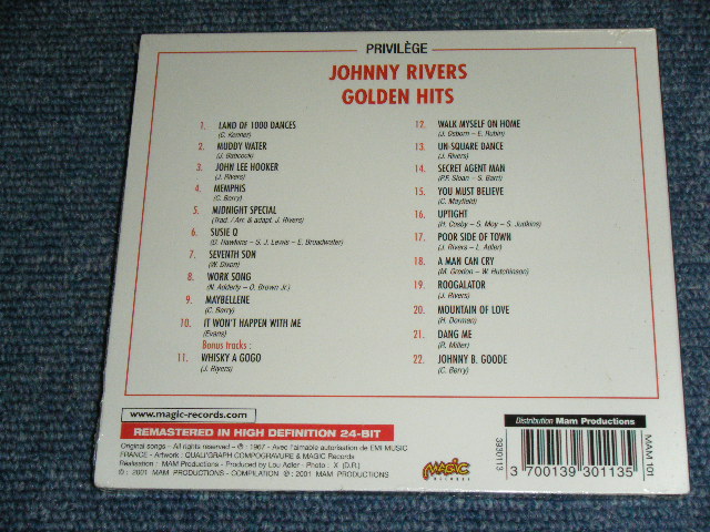 画像: JOHNNY RIVERS - GOLDEN HITS  ( ORIGINAL ALBUM With BONUS TRACKS )  / 2001 FRANCE ORIGINAL Brand New  SEALED CD