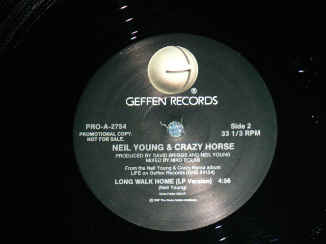 画像: NEIL YOUNG - LONG WALK HOME / 1987 US PROMO ONLY 12" Single