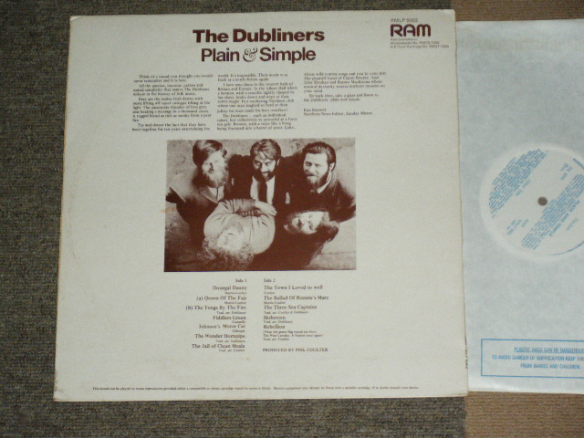 画像: THE DUBLINERS - PLAIN & SIMPLE  / 1973 UK ORIGINAL Used LP 