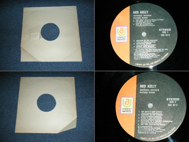 画像: MICK JAGGER(ROLLING STONES) - ost as "NEDKELLY" ( VG+++/ Ex+++,B-2: Ex- ) / US 1970 ORIGINAL LP