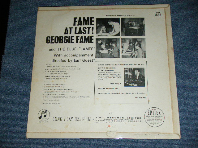 画像: GEORGIE FAME - FAME AT LAST  ( Ex++,Ex/MINT- )  / 1964 UK ORIGINAL "BLUE Columbia Label" MONO Used LP 