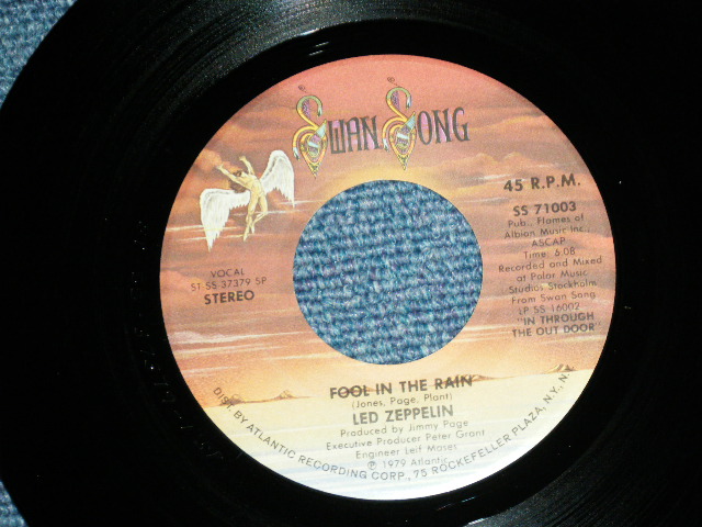 画像1: LED ZEPPELIN - FOOL IN THE RAIN   / 1979 US ORIGINAL Used 7" Single With COMPANY SLEEVE 