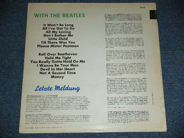 画像: THE BEATLES - WITH THE BEATLES ( Ex++/Ex++ ) / 1967? GERMAN ORIGINAL EXPORT STEREO Used LP 