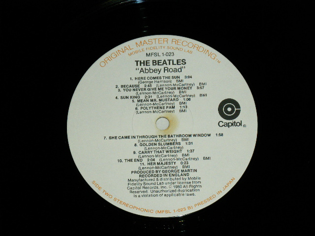 画像: THE BEATLES - ABBEY ROAD / 1979 US  ORIGINAL HALF SPEED MASTER  Used LP 