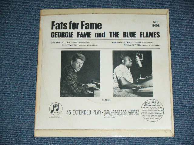 画像: GEORGIE FAME - FATS FOR FAME( Ex+++,Ex++/Ex+++ )  / 1965 UK ORIGINAL 45rpm 7" EP 