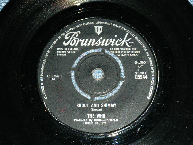 画像: THE WHO  -  MY GENERATION ( Ex+/Ex+ )   / 1965 UK ORIGINAL 7"Single