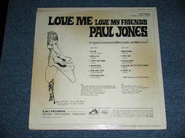 画像: PAUL JONES of MANFRED MANN - LOVE ME LOVE MY FRIENDS / 1967 UK ORIGINAL 1st Press "RED H.M.V. Label" MONO Used LP