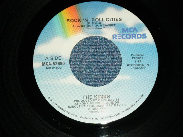 画像: THE KINKS - ROCK 'N' ROLL CITIES / 1986 US ORIGINAL Used  7"Single With PICTURE SLEEVE  