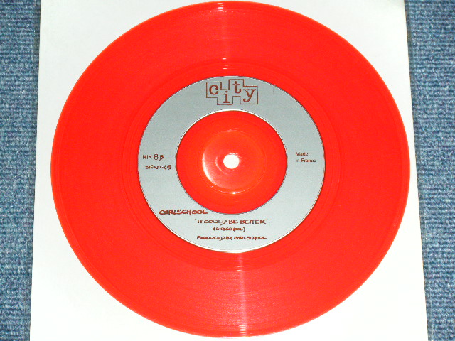画像: GIRLSCHOOL - TAKE IT ALL AWAY / 1979 FRANCE ORIGINAL RED WAX Vinyl Used 7"Single With PICTURE SLEEVE 