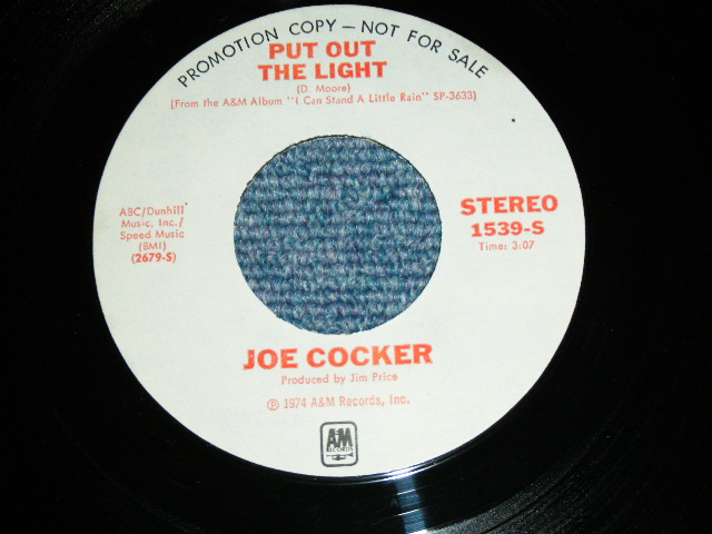 画像: JOE COCKER - A)FEELS LIKE FOREVER  B) WHEN THE NIGHT COMES (MINT- Looks:E++/MINT- Light Wrap) / 1992 US AMERICA ORIGINAL "For JUKEBOX Only" Used 7"Single 