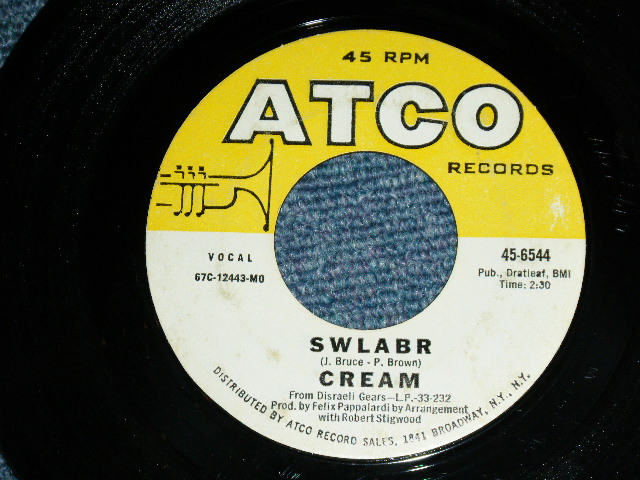 画像: CREAM  -  SUNSHINE OF YOUR LOVE / 1968 US ORIGINAL Used 7"Single