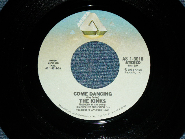 画像: THE KINKS - COME DANCING /  1983 US ORIGINAL  Used  7"Single With PICTURE SLEEVE  