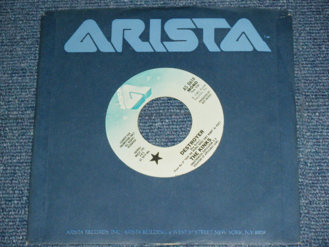画像: THE KINKS - DESTROYER ( MONO / STEREO ) / 1980 US ORIGINAL PROMO ONLY Same Flip  Used  7"Single With COMPANY  SLEEVE  
