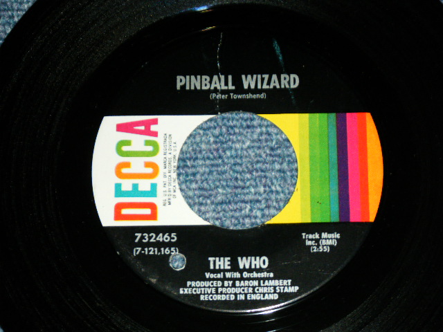 画像: THE WHO - PINBALL WIZARD / 1969 US ORIGINAL Used  7"Single With PICTURE SLEEVE  