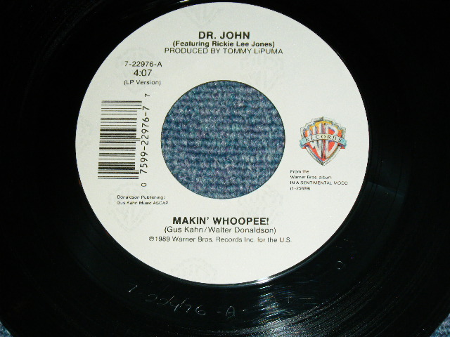 画像: DR. JOHN Featuring RICKIE LEE JONES - MAKIN' WHOOPER!  / 1988  US ORIGINAL Used 7"SINGLE With PICTURE SLEEVE