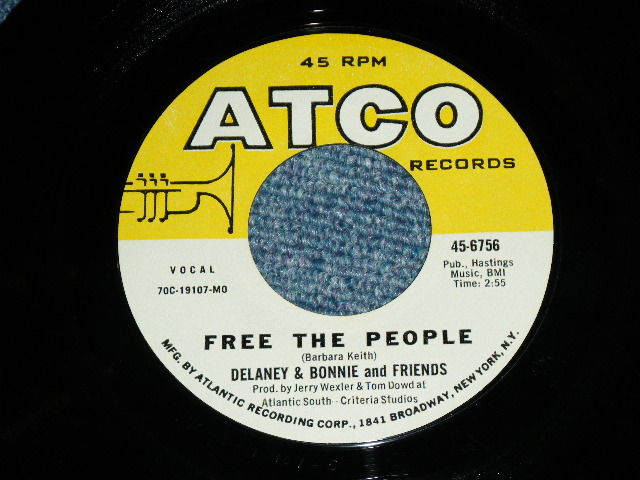 画像: DELANEY & BONNIE - SOUL SHAKE ( FAT LOGO for 1st Press  ) / 1970  US ORIGINAL Used 7"SINGLE With COMPANY SLEEVE