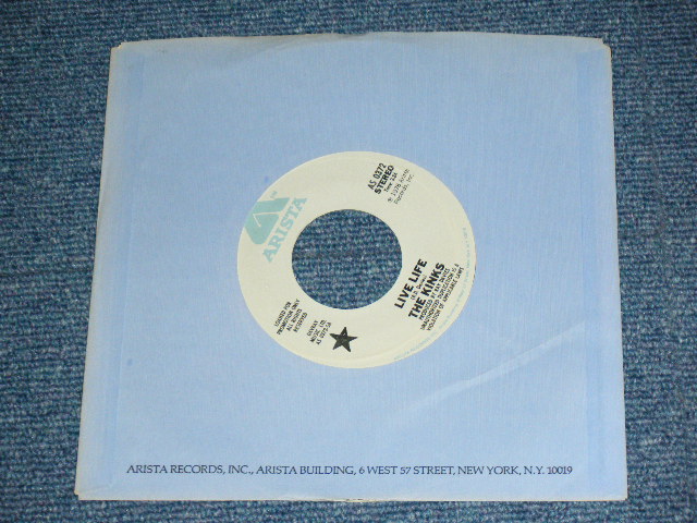 画像: THE KINKS - LIVE LIFE ( MONO / STEREO ) / 1978 US ORIGINAL PROMO ONLY Same Flip  Used  7"Single With COMPANY  SLEEVE  