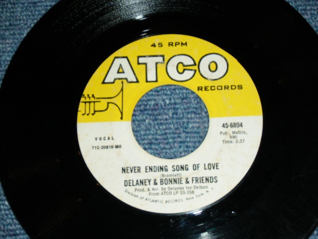 画像1: DELANEY & BONNIE - NEVER ENDING SONG OF LOVE ( Ex+/Ex+ )  / 1971  US ORIGINAL 7"SINGLE