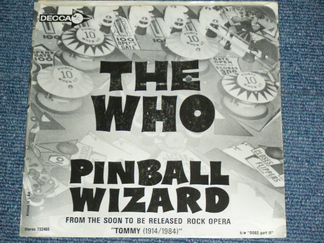 画像: THE WHO - PINBALL WIZARD / 1969 US ORIGINAL Used  7"Single With PICTURE SLEEVE  