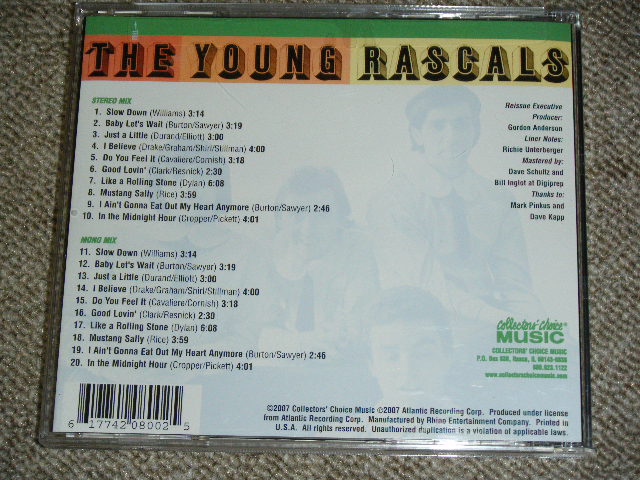 画像: THE YOUNG RASCALS -  THE YOUNG RASCALS ( MONO & STEREO  2 in 1 ) / 2007 US Brand New SEALED NEW CD
