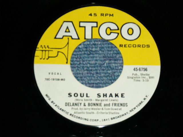 画像1: DELANEY & BONNIE - SOUL SHAKE ( FAT LOGO for 1st Press  ) / 1970  US ORIGINAL Used 7"SINGLE With COMPANY SLEEVE
