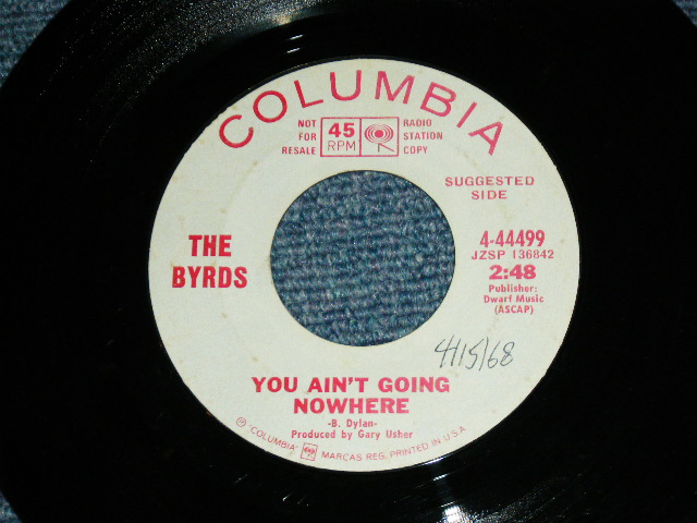 画像1: THE BYRDS - YOU AIN'T GOING NOWHERE /  1968 US ORIGINAL WHITE LABEL PROMO  Used  7"Single 