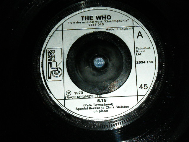 画像1: THE WHO  - 5.15 / 1973 UK ORIGINAL 7"Single