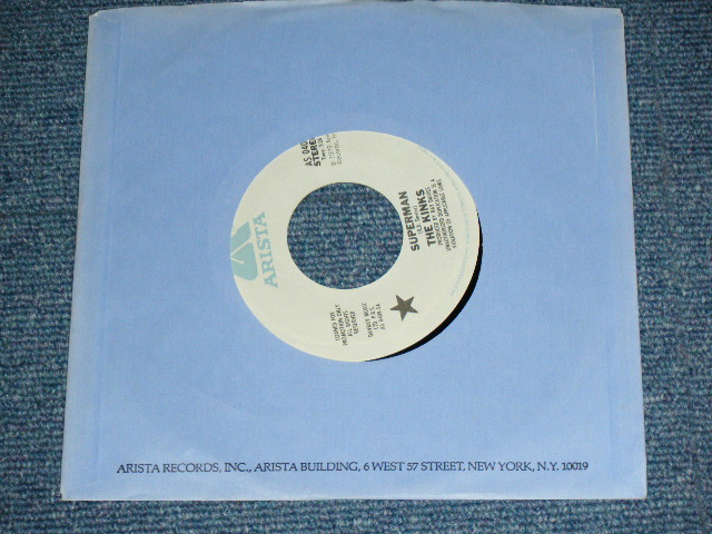 画像: THE KINKS - SUPERMAN ( MONO / STEREO ) / 1978 US ORIGINAL PROMO ONLY Same Flip  Used  7"Single With COMPANY SLEEVE  