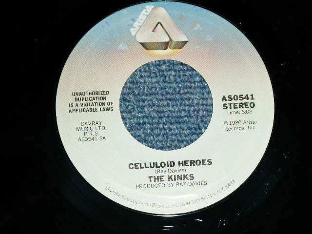 画像: THE KINKS -  CELLULOID HEROES /  1980 US ORIGINAL  Used  7"Single With PICTURE SLEEVE  