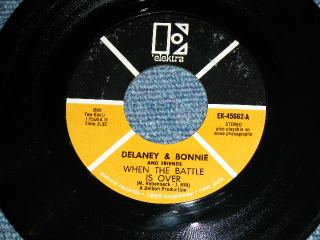 画像1: DELANEY & BONNIE - WHEN THE BATTLE IS OVER  / 1969  US ORIGINAL 7"SINGLE