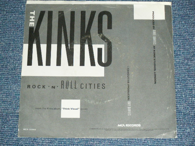 画像: THE KINKS - ROCK 'N' ROLL CITIES / 1986 US ORIGINAL Used  7"Single With PICTURE SLEEVE  