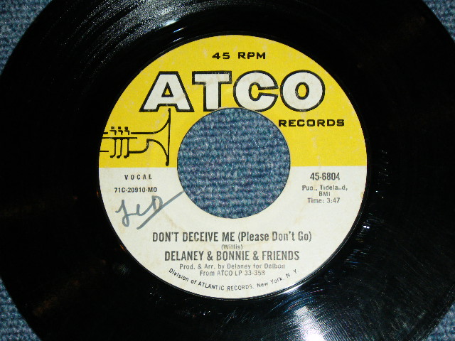 画像: DELANEY & BONNIE - NEVER ENDING SONG OF LOVE ( Ex+/Ex+ )  / 1971  US ORIGINAL 7"SINGLE
