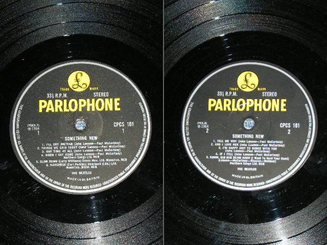 画像: THE BEATLES - SOMETHING NEW ( Ex++/Ex++ : GRAMOPHONE Credit Label ) / 1965 UK EXPORT  Yellow Parlophone STEREO LP