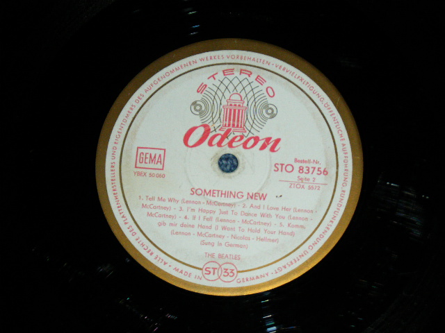画像: THE BEATLES - SOMETHING NEW ( VG+++/VG+++ )    / 1965 GERMAN EXPORT White & Red & Gold Label  STEREO LP