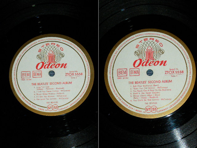 画像: THE BEATLES - SECOND ALBUM ( Ex/Ex++ ) / 1964 GERMAN EXPORT White & Red & Gold Label  STEREO LP 