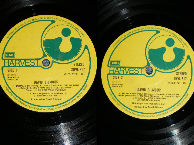 画像: DAVID GILMORE of PINK FLOYD - DAVID GILMORE ( MATRIX NUMBER :A-2U/B-1U  : Ex++/Ex+++ ) / 1978 UK ORIGINAL Used LP