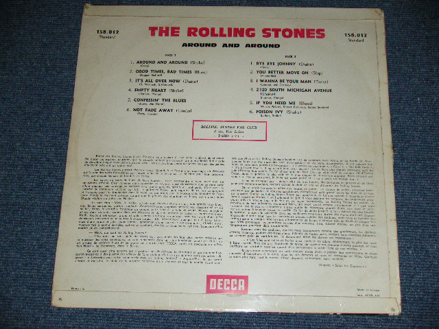 画像: ROLLING STONES - AROUND AND AROUND ( Ex-/VG+++ ) /  1964 FRANCE ORIGINAL LP 