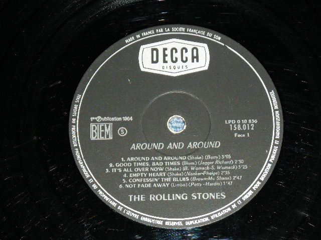 画像: ROLLING STONES - AROUND AND AROUND ( Ex-/VG+++ ) /  1964 FRANCE ORIGINAL LP 