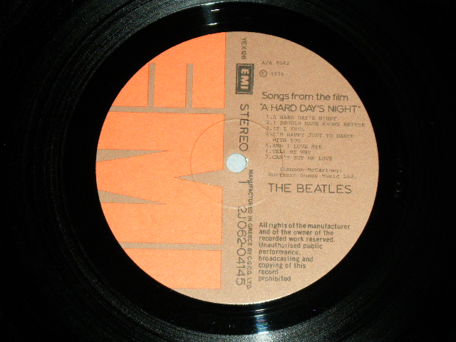 画像: DIE BEATLES -  A HARD DAYS NIGHT / 1976 GREECE Used LP 