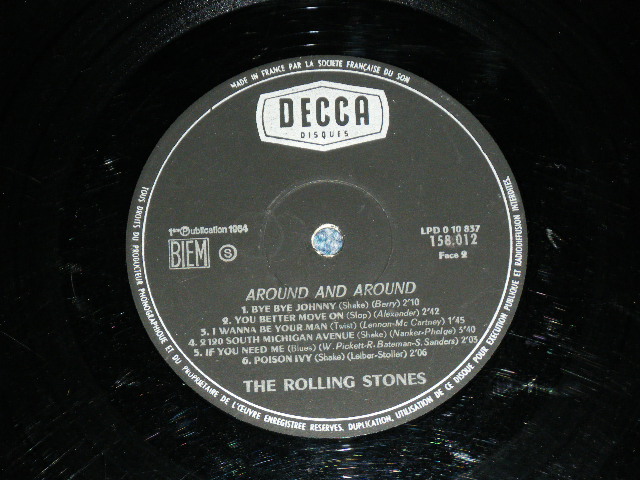 画像: ROLLING STONES - AROUND AND AROUND ( Ex-/VG+++ ) /  1964 FRANCE ORIGINAL LP 