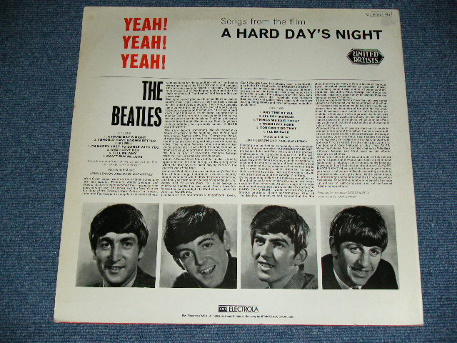 画像: DIE BEATLES - YEAH! YEAH! YEAH! A HARD DAYS NIGHT / 1980's? Release Version  GERMAN ONLY Cover  Used LP 