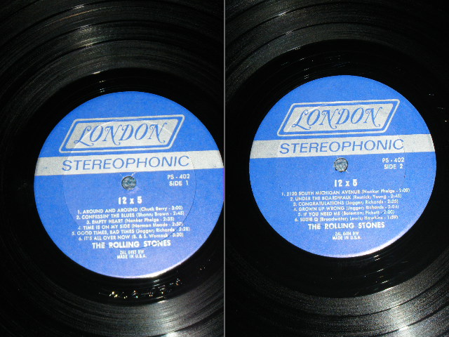画像: THE ROLLING STONES - 12 x 5 ( Boxed  LONDON on TOP DARK BLUE Label  : Matrix Number : A) 8 BEST /  B) 8 BEST  : Ex++,Ex+/Ex+++ ) / Early 1970's  US ORIGINAL 2nd Press Jacket 3rd Press Label STEREO Used LP  